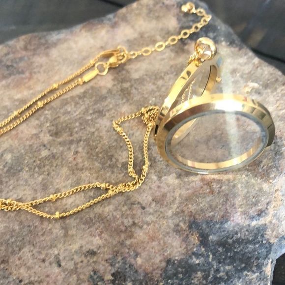 Floating Locket Pendant Stainless STEEL Necklace - Picture 2 of 6